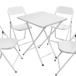 MESA BRANCA COM 4 CADEIRAS